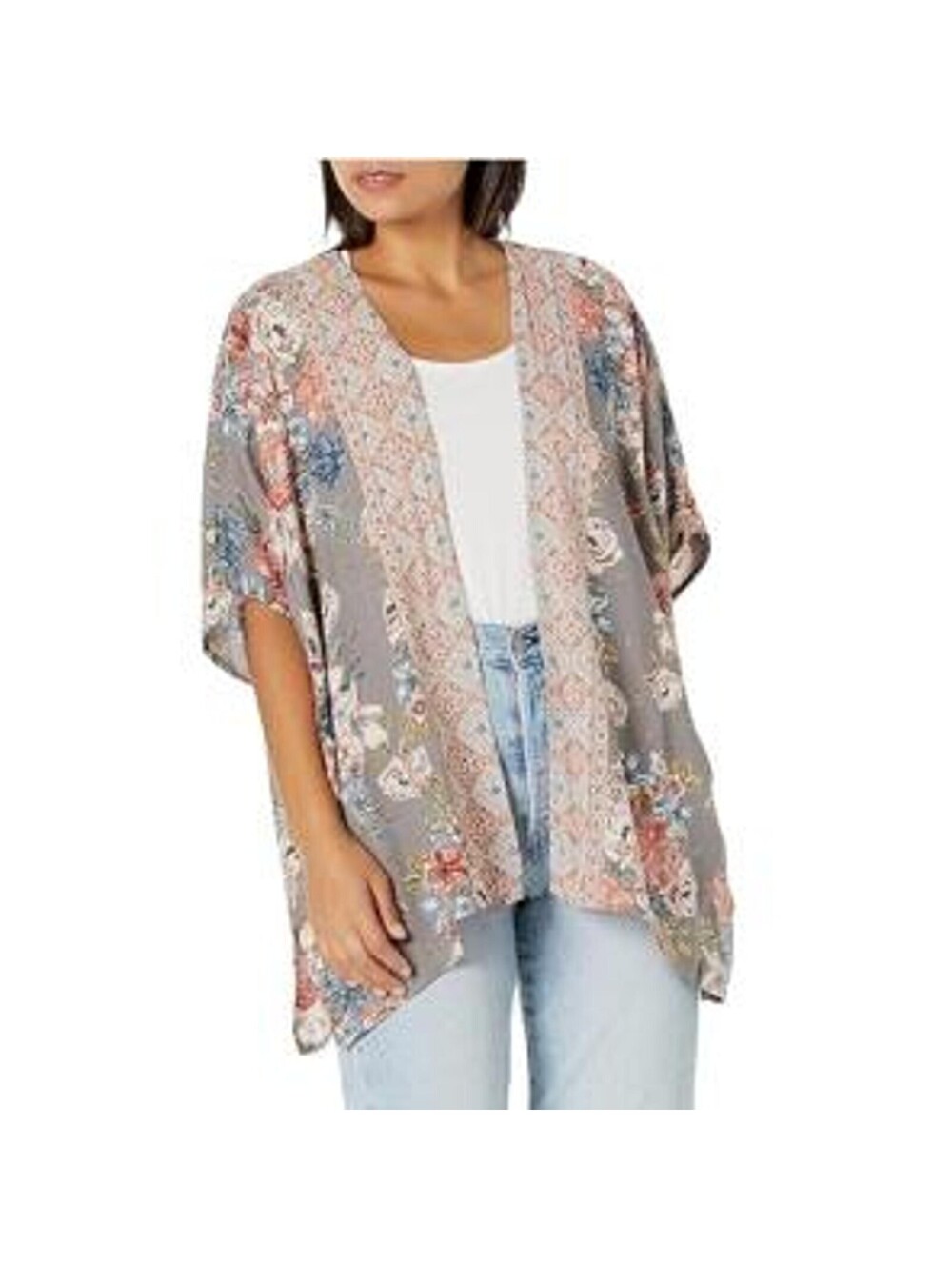 Angie Kimono Sz L Aztec Print Boho Festival Hippie